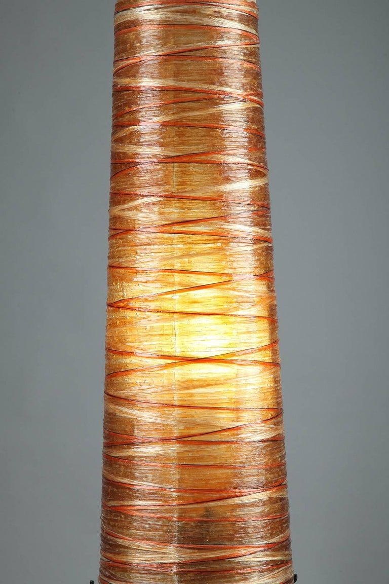 Ceramic, Rope, and Resin Floor Lamp by Les Ateliers Accolay For Sale at ...