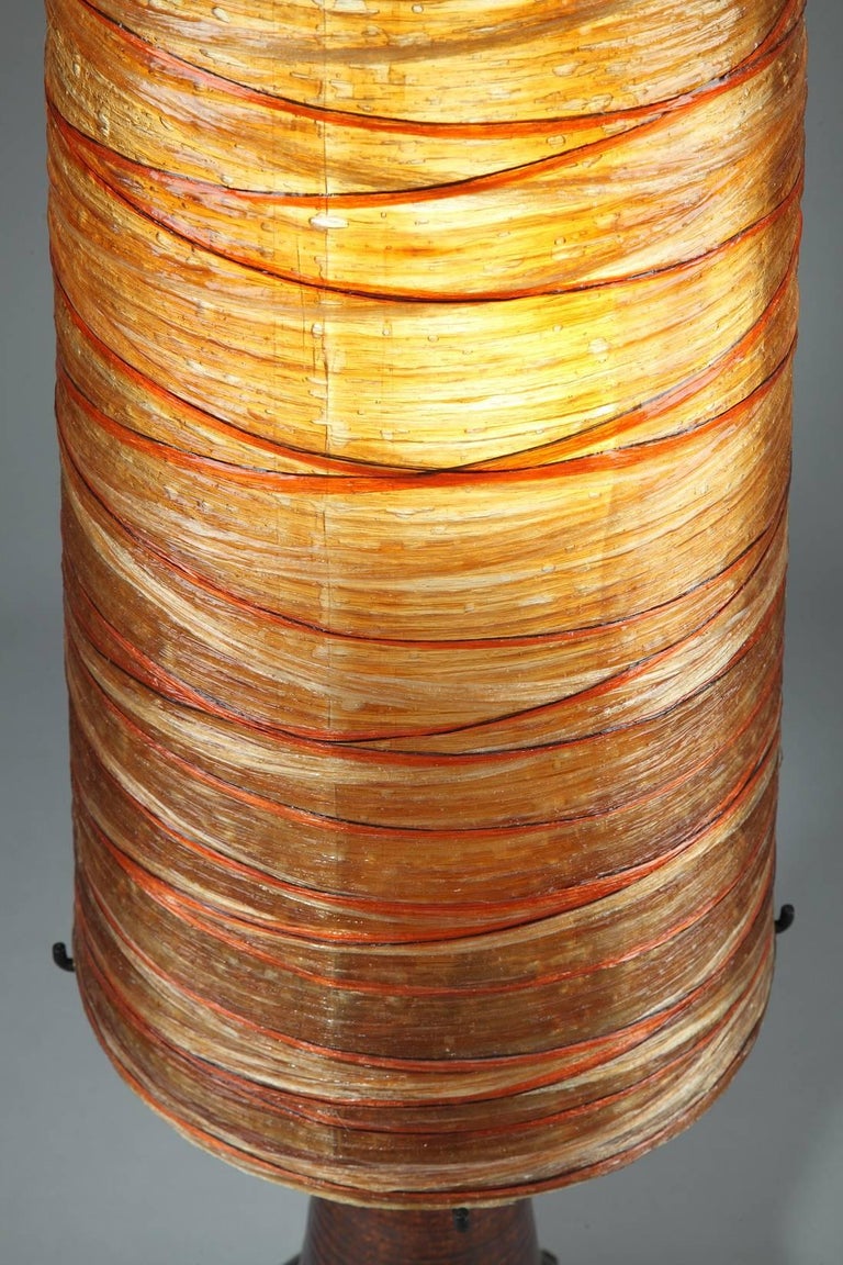 Ceramic, Rope, and Resin Floor Lamp by Les Ateliers Accolay For Sale at ...