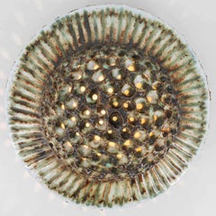 Ceramic Round Wall Light Holes in the style of Axella, Denmark 1970