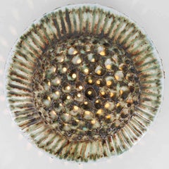 Ceramic Round Wall Light Holes in the style of Axella, Denmark 1970