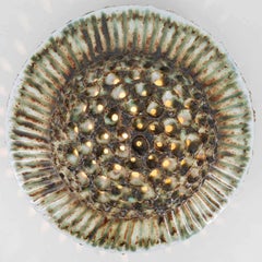 Ceramic Round Wall Light Holes in the style of Axella, Denmark 1970