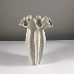 Ceramic Ruffled Neck Vase by Yumiko Kuga
