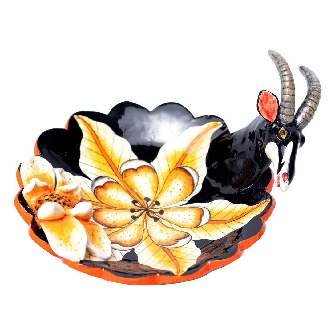 Fired Ceramic Sable Coin  Dish , hand made in South Africa