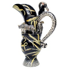 Brocca in ceramica Sable, realizzata a mano in Sudafrica