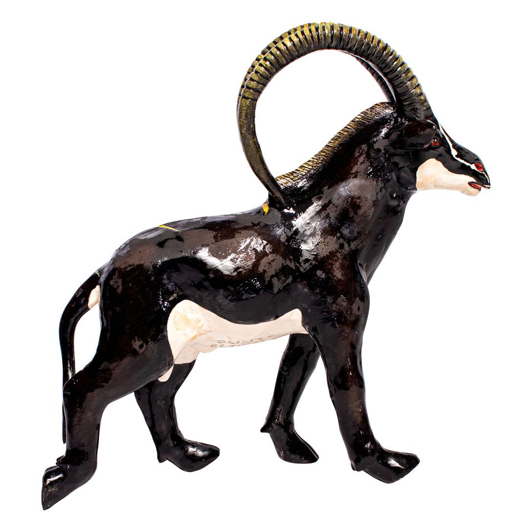 Modern Ceramic  Sable Sculpture , hand made in South Africa For Sale