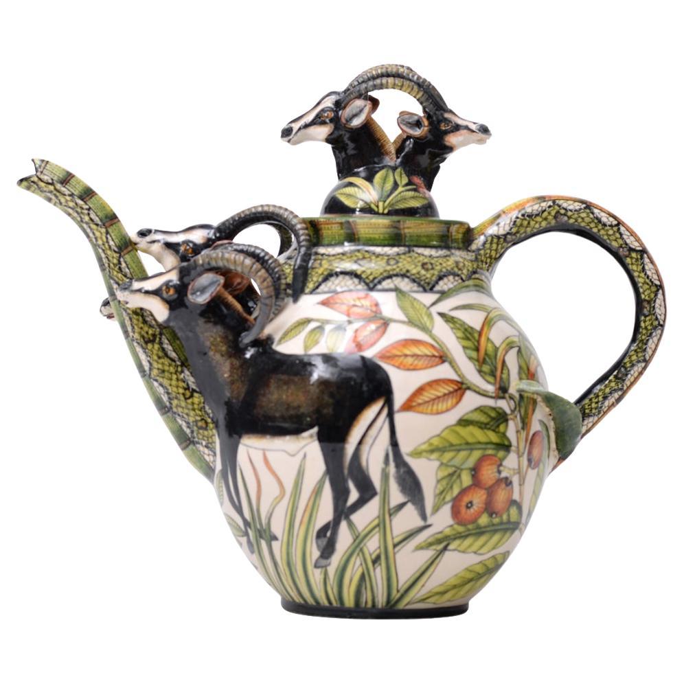 Ceramic Sable Teapot , hand made in South Africa