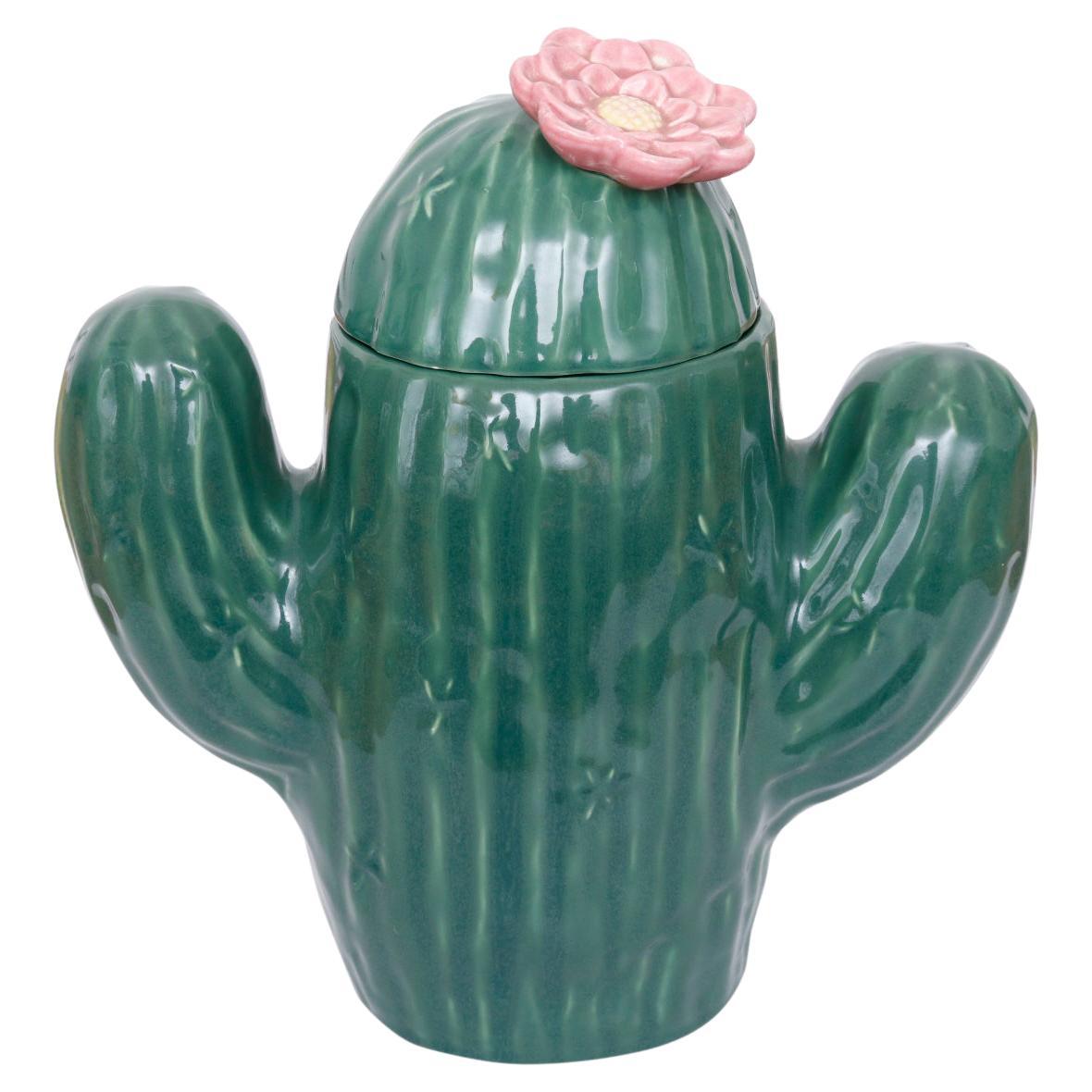 Ceramic Saguaro Cactus Cookie Jar For Sale