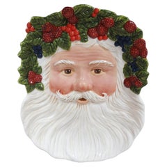 Piatto per biscotti Babbo Natale in ceramica di Peggy Toole