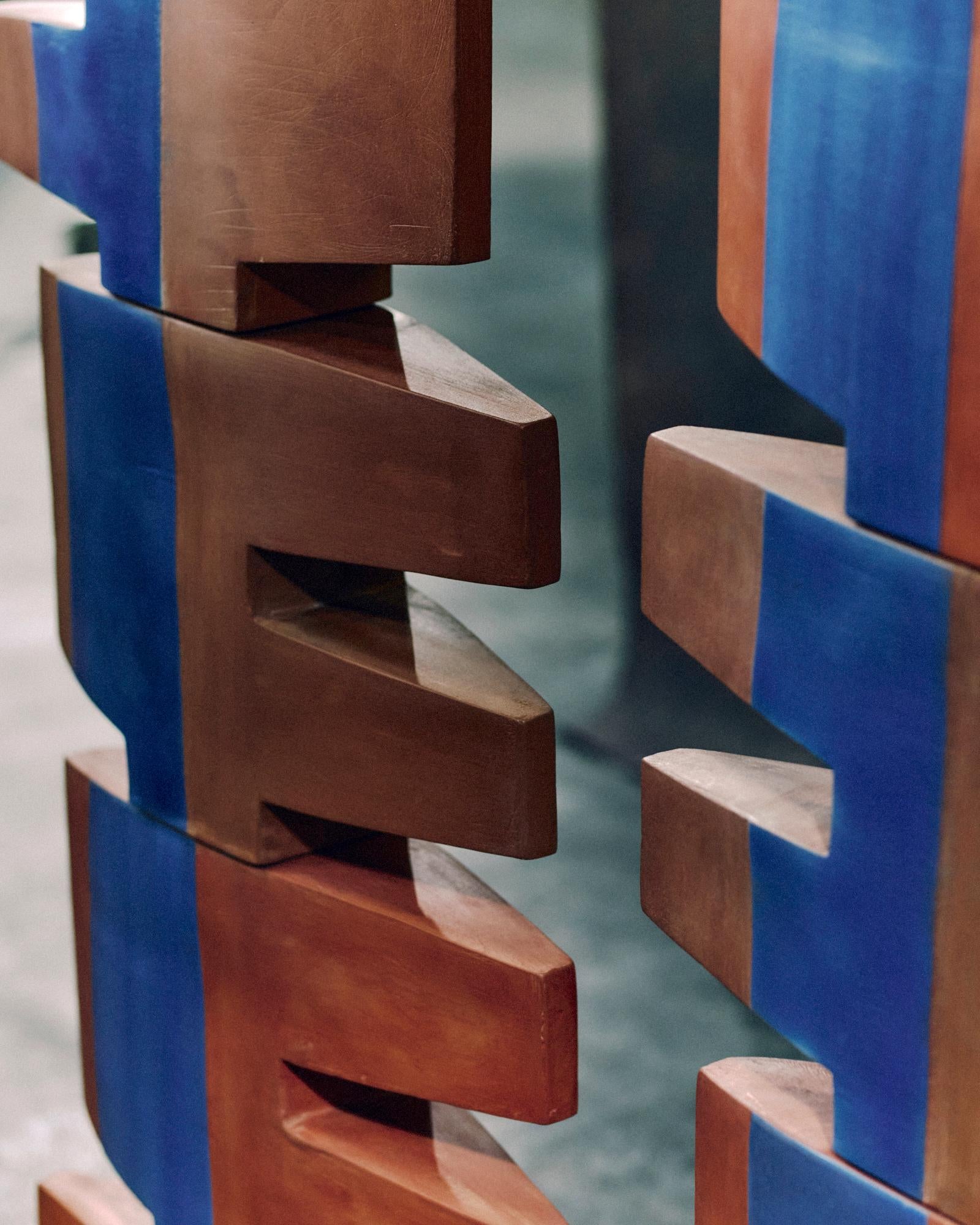 Francese Sculture Totem divisorie e divisorie in ceramica di Andrée & Michel Hirlet in vendita