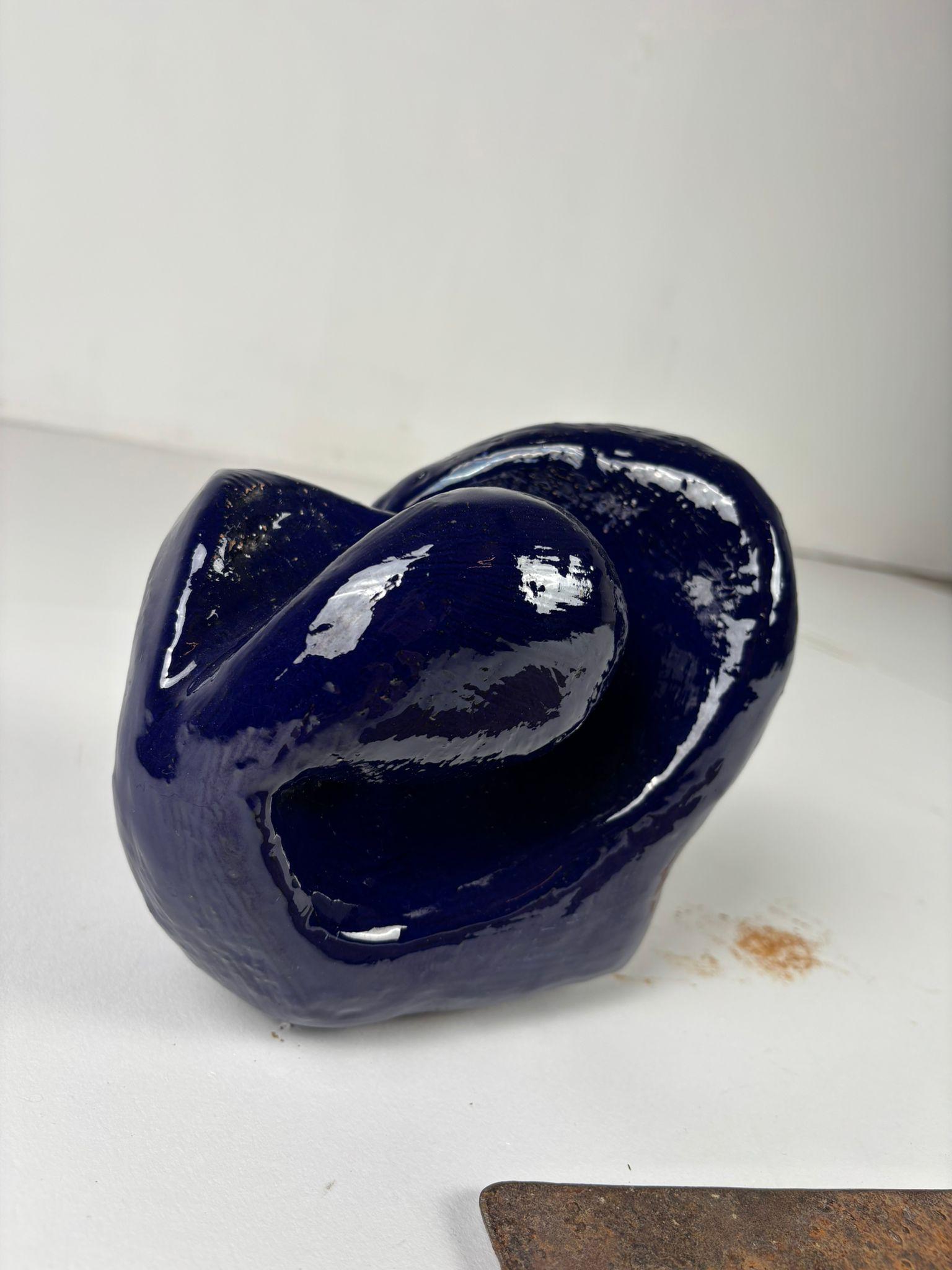 Ceramic sculptural artwork, Raku, “Intimità”, 2003 For Sale 5
