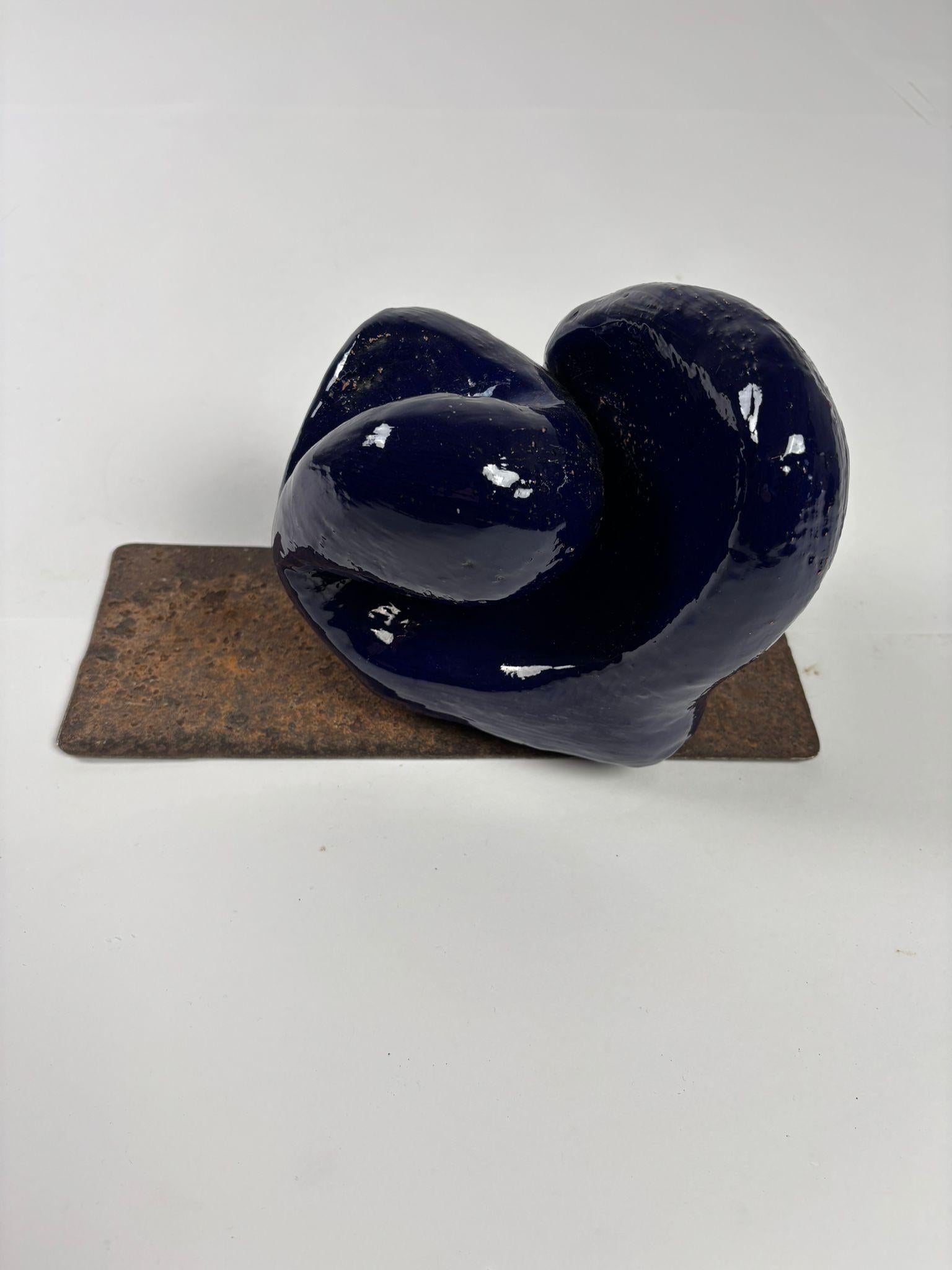 Ceramic sculptural artwork, Raku, “Intimità”, 2003 For Sale 7