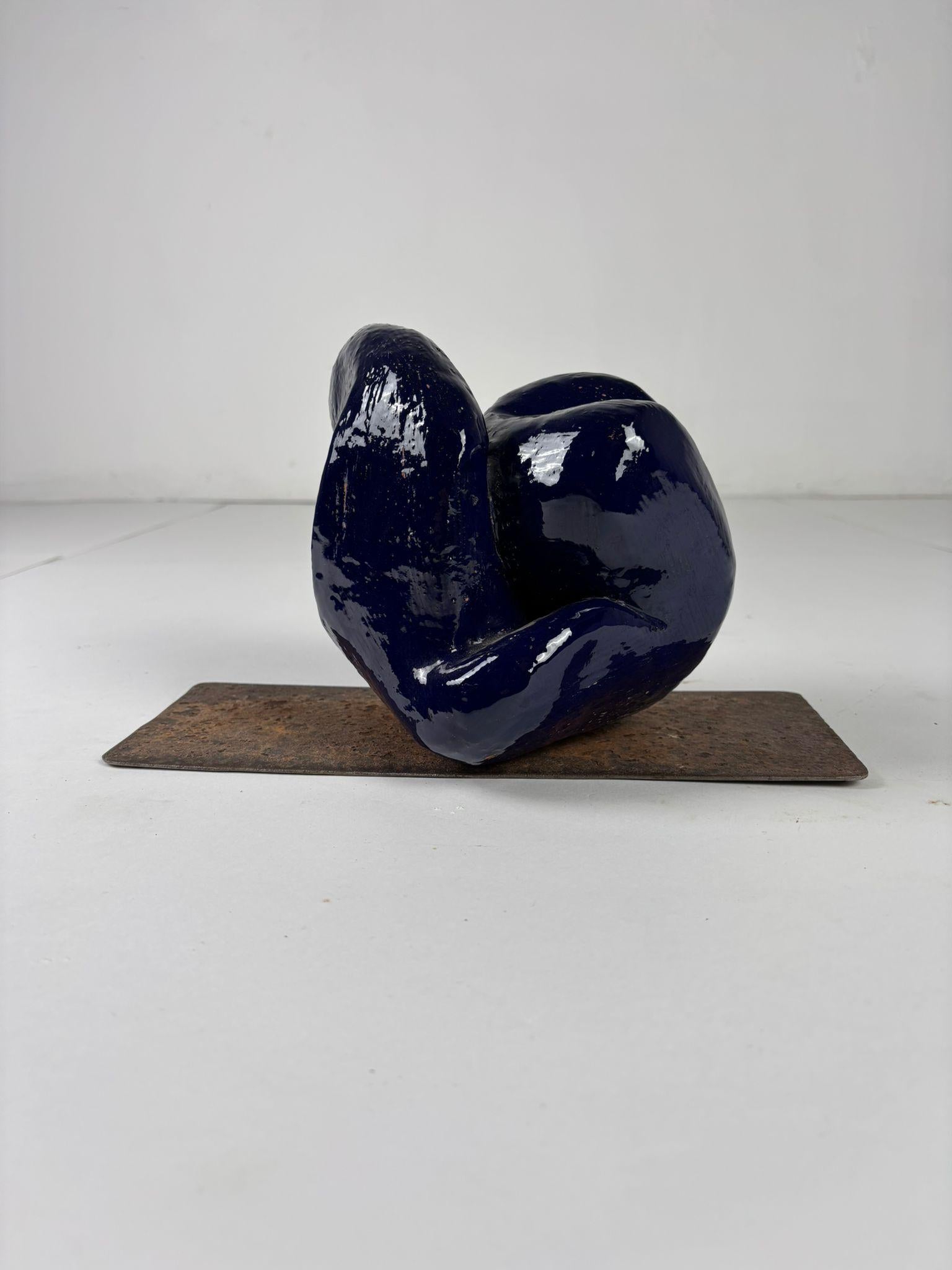 Ceramic sculptural artwork, Raku, “Intimità”, 2003 For Sale 8