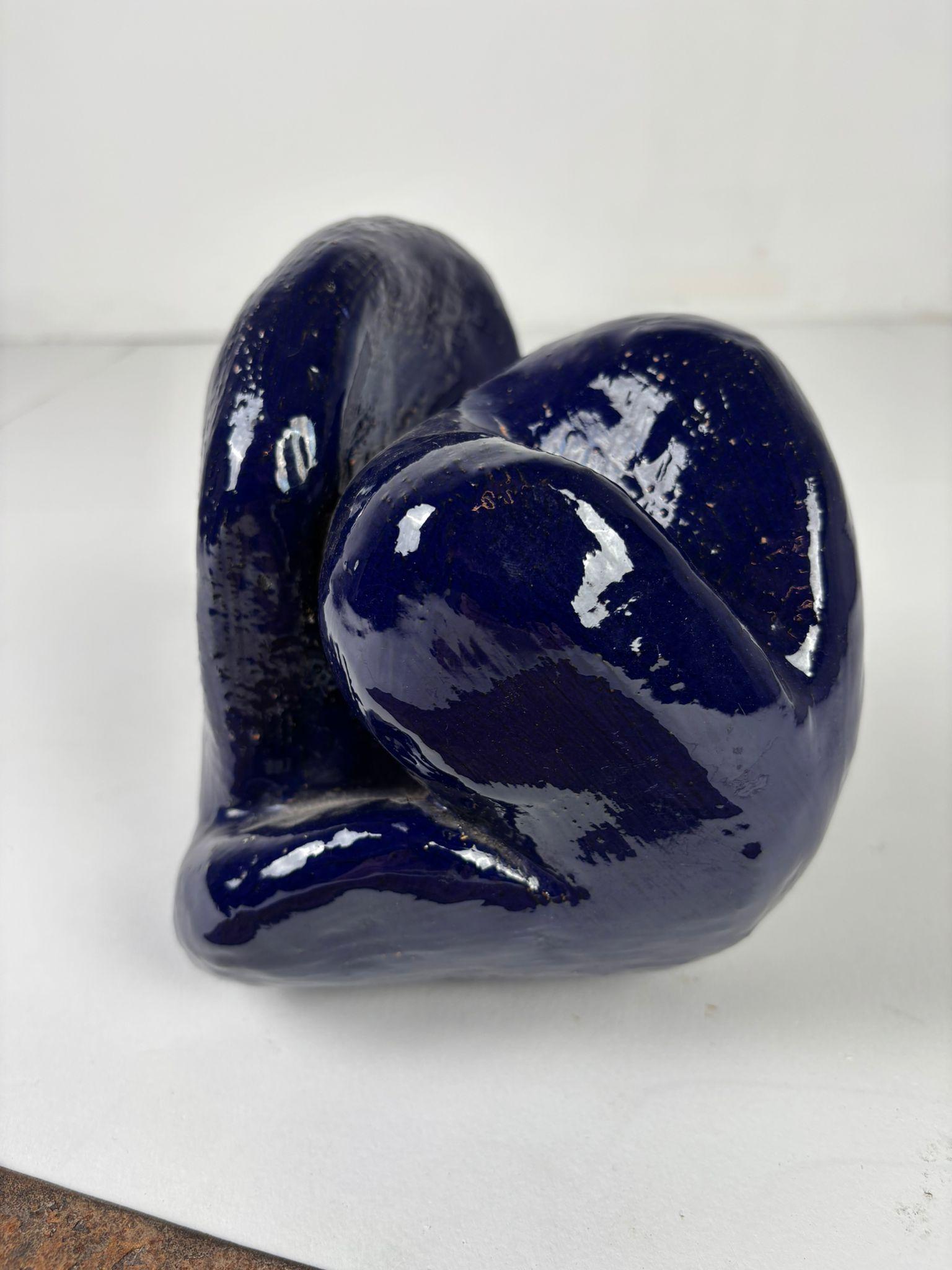 Ceramic sculptural artwork, Raku, “Intimità”, 2003 In Good Condition For Sale In Milano, IT