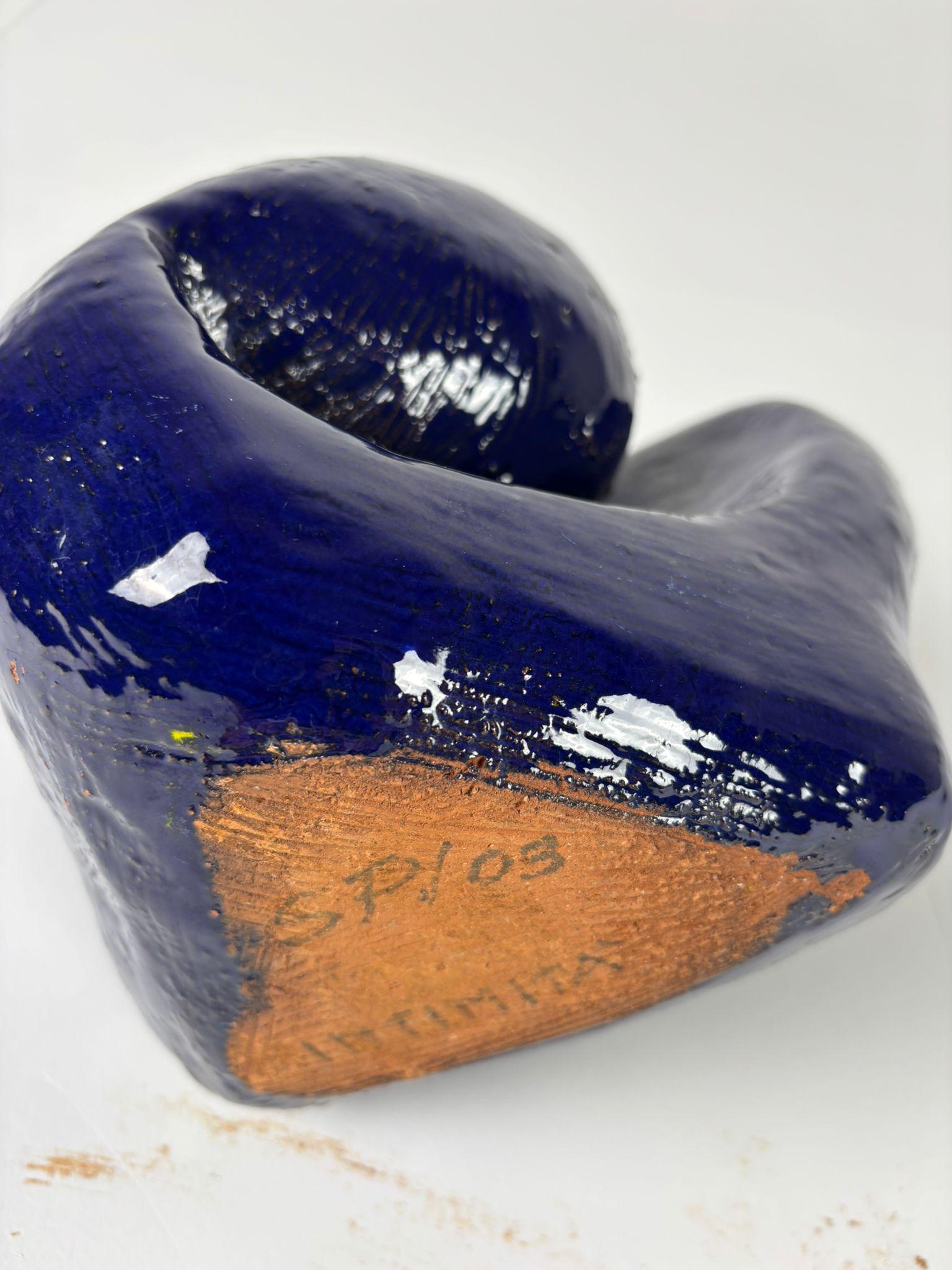 Ceramic sculptural artwork, Raku, “Intimità”, 2003 For Sale 4