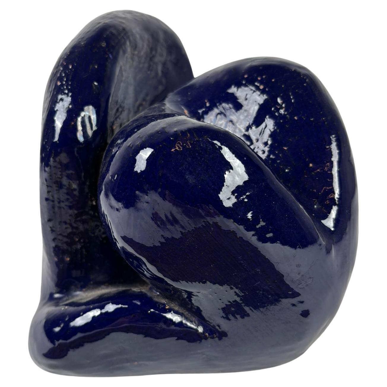 Ceramic sculptural artwork, Raku, “Intimità”, 2003 For Sale