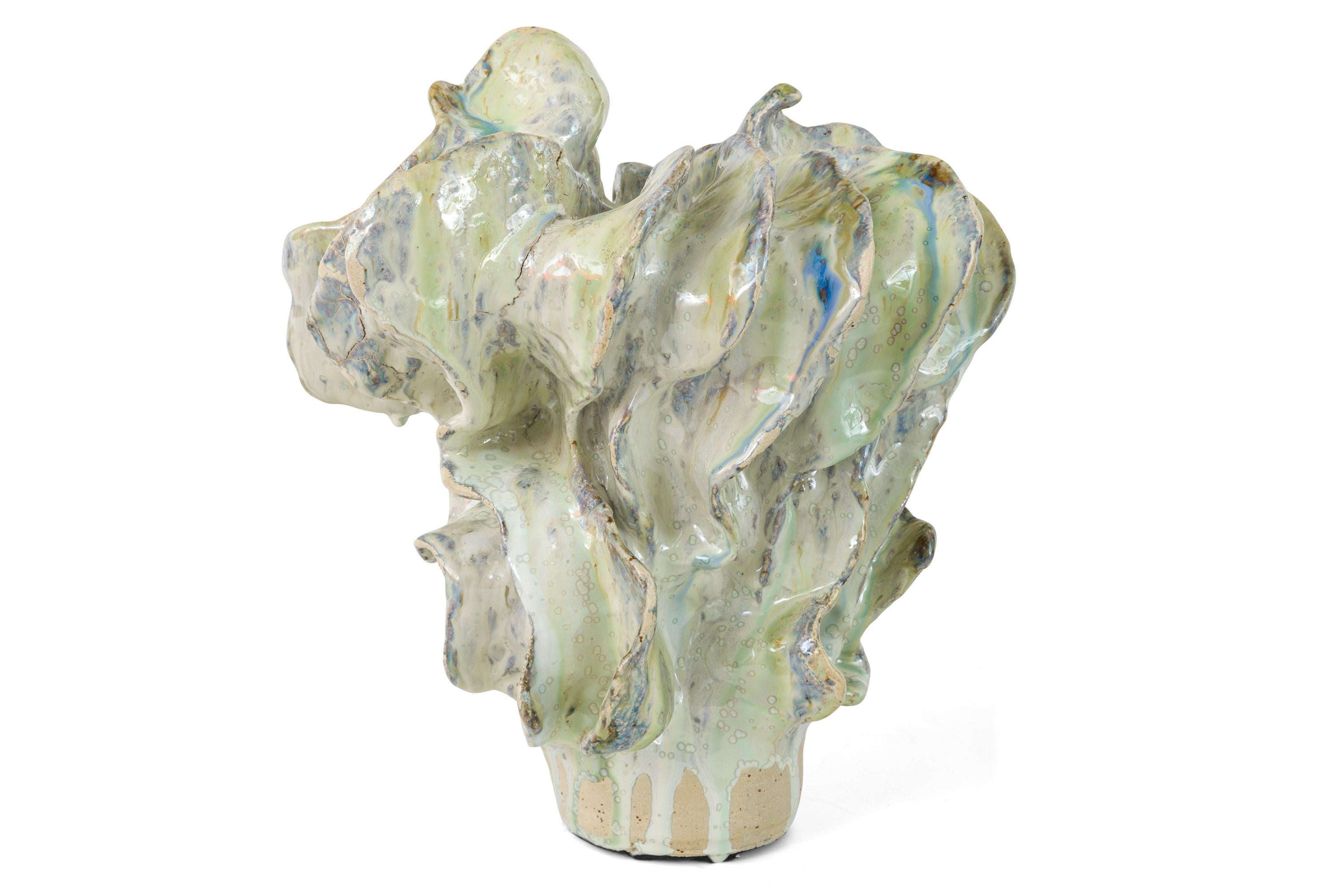 Glazed Ceramic Sculptural Vase by Henrik Folsgaard, Denmark, 2020