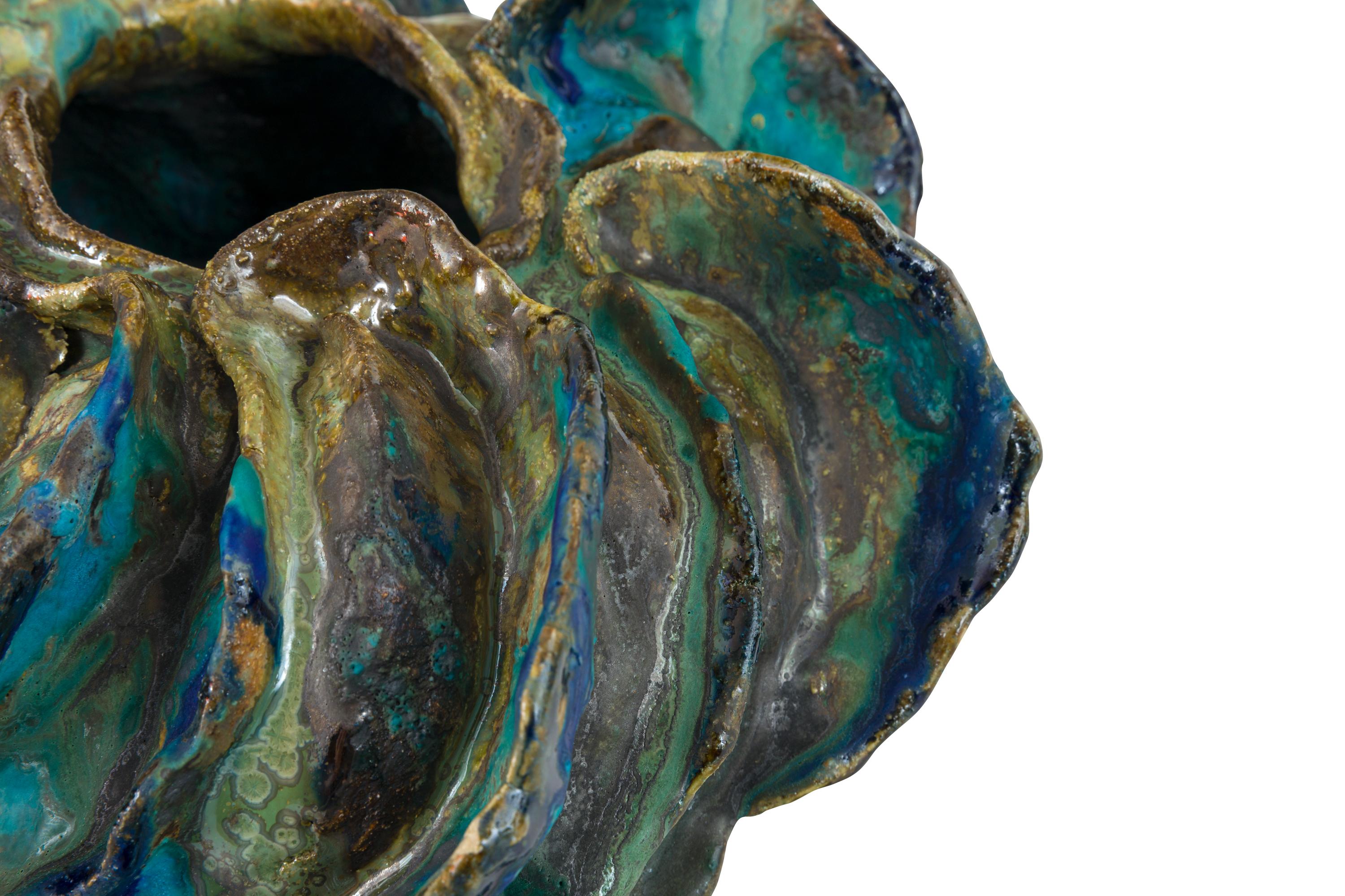 Ceramic Sculptural Vase by Henrik Folsgaard, Denmark, 2020 In Good Condition In New York, NY
