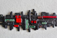 Ceramic Sculptural Wall Plaque by F. Sanchez for Peregnem