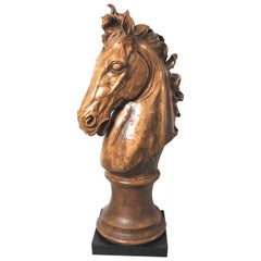 Sculpture en céramique représentant un cheval, fabrication italienne, années 1950
