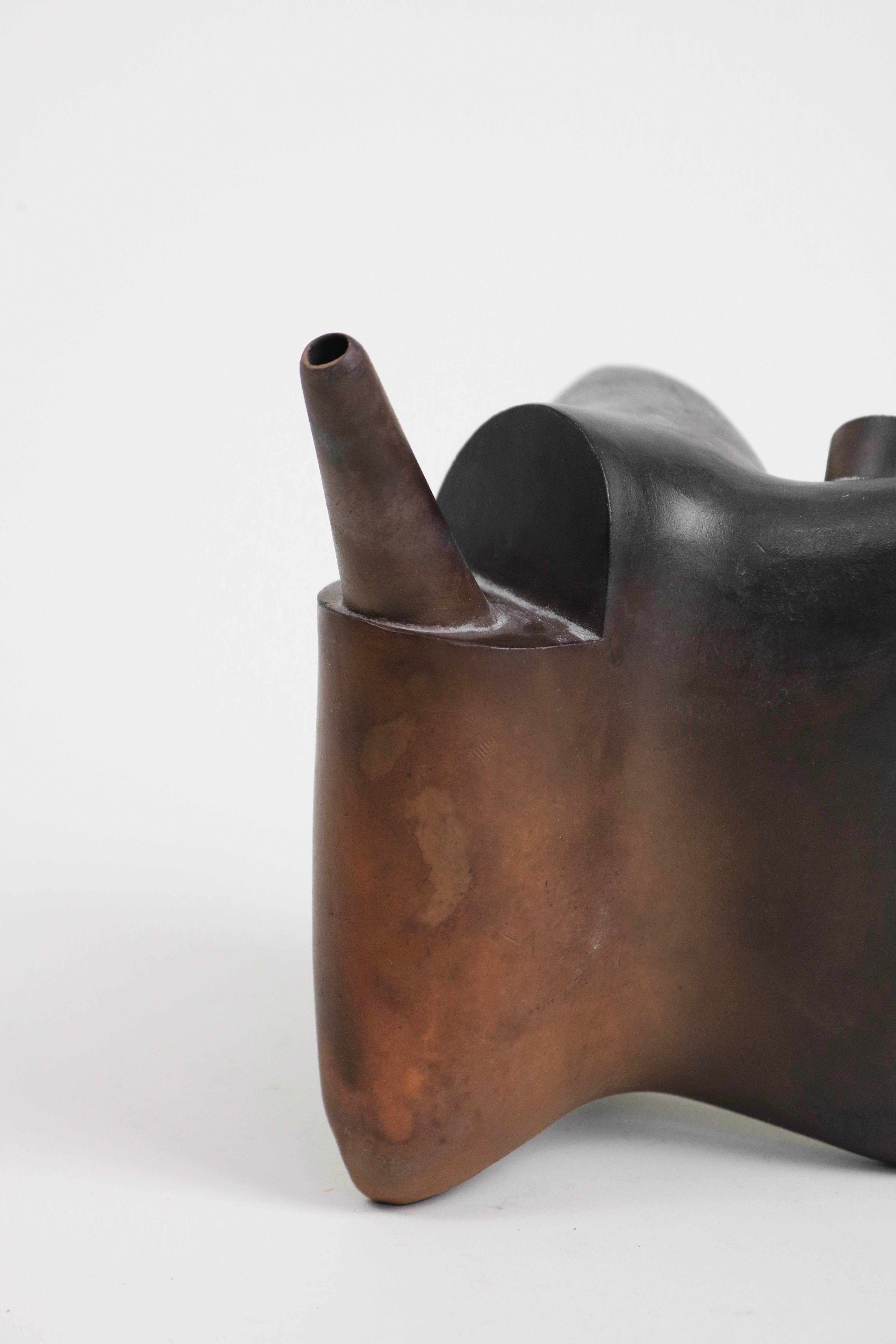Late 20th Century Ceramic Sculpture Ann Linnemann 'Wine Pot', 1990s For Sale