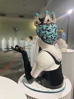 Scultura contemporanea in ceramica Antonia Head di Vanessa Semaino