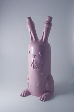 Scultura in ceramica Bunny di Jeremy Fish per Superego Editions, Italia