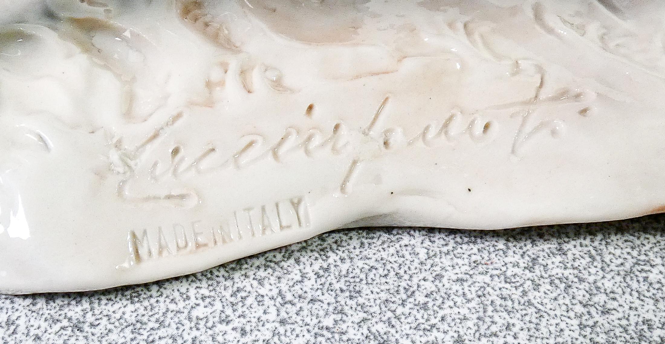 Scultura in ceramica di Giuseppe Granello per Cacciapuoti, Setters, Italia, anni '30 2