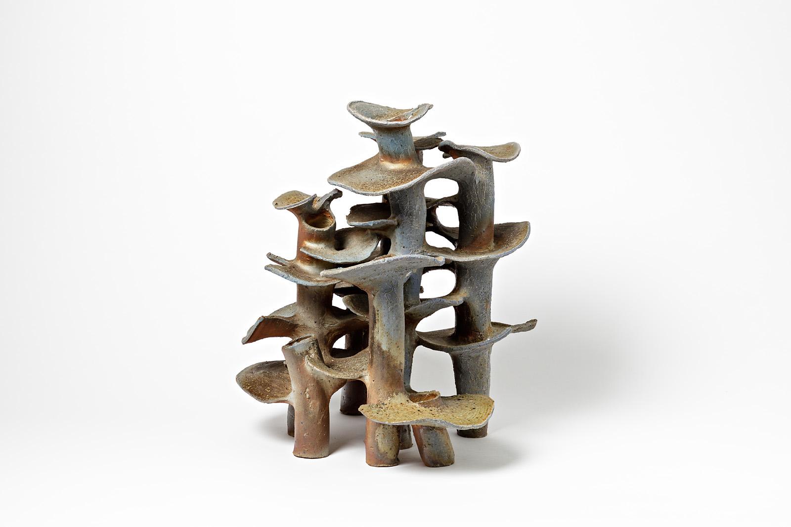 Beaux-Arts Sculpture en céramique de Jöelle Deroubaix, La Borne, vers 1970-1980