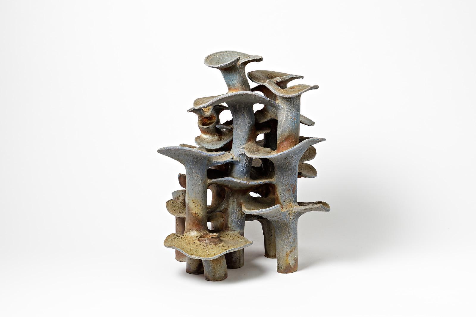 Français Sculpture en céramique de Jöelle Deroubaix, La Borne, vers 1970-1980
