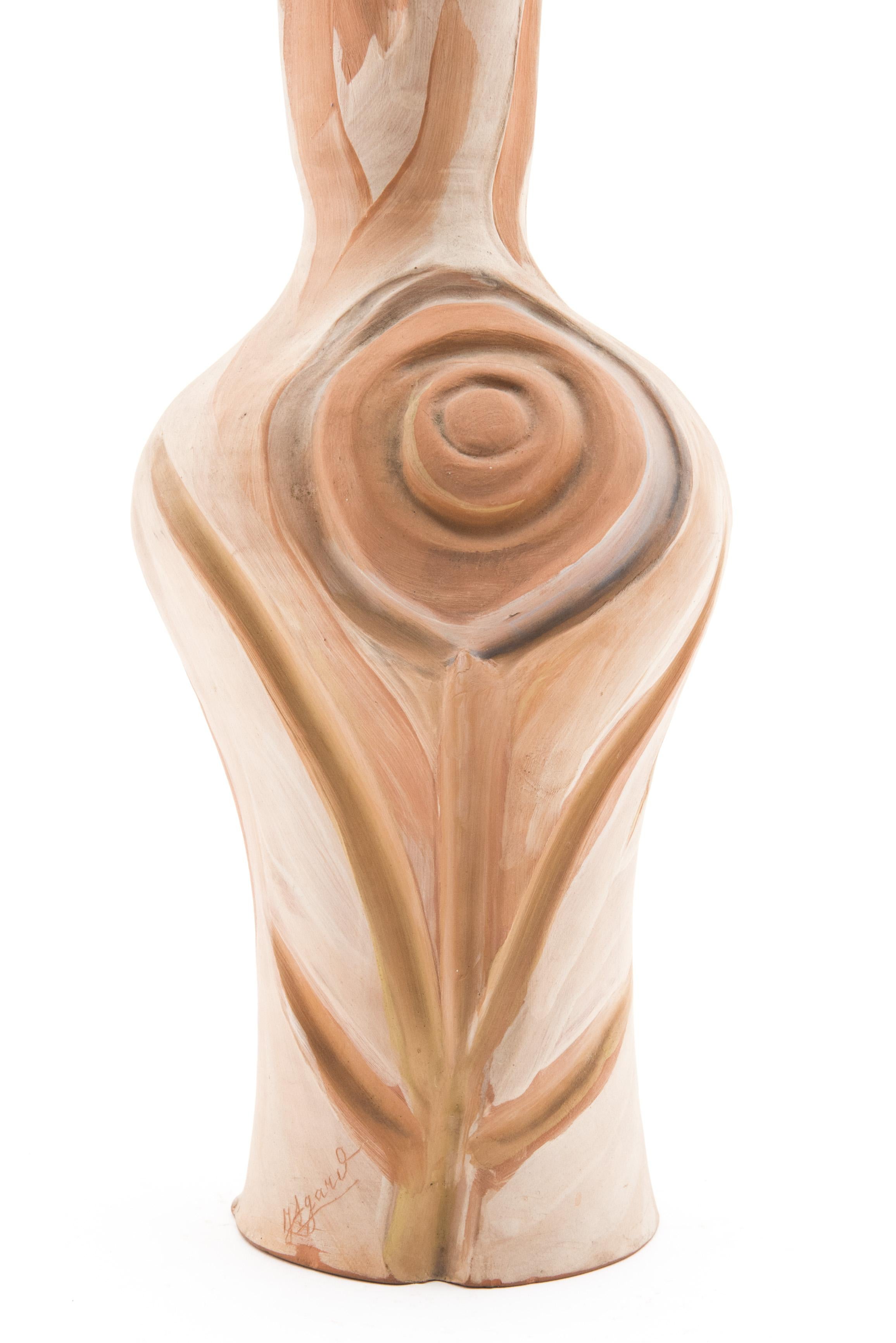 Terracotta Ceramic Sculpture by Jules Agard, Vallauris, 1950s For Sale