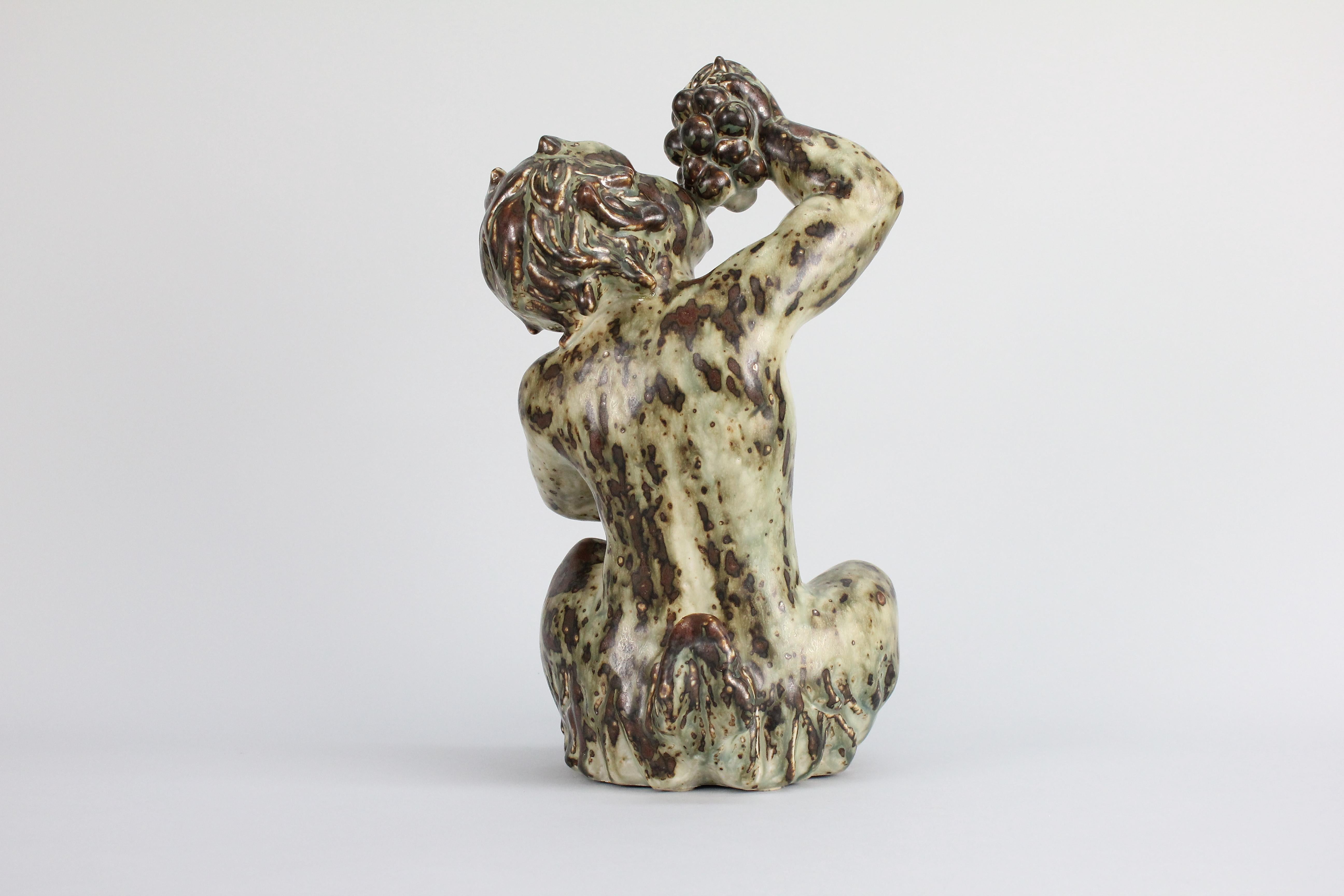Glazed Ceramic Sculpture by Knyd Kyhn for Royal Copenhagen, Denmark