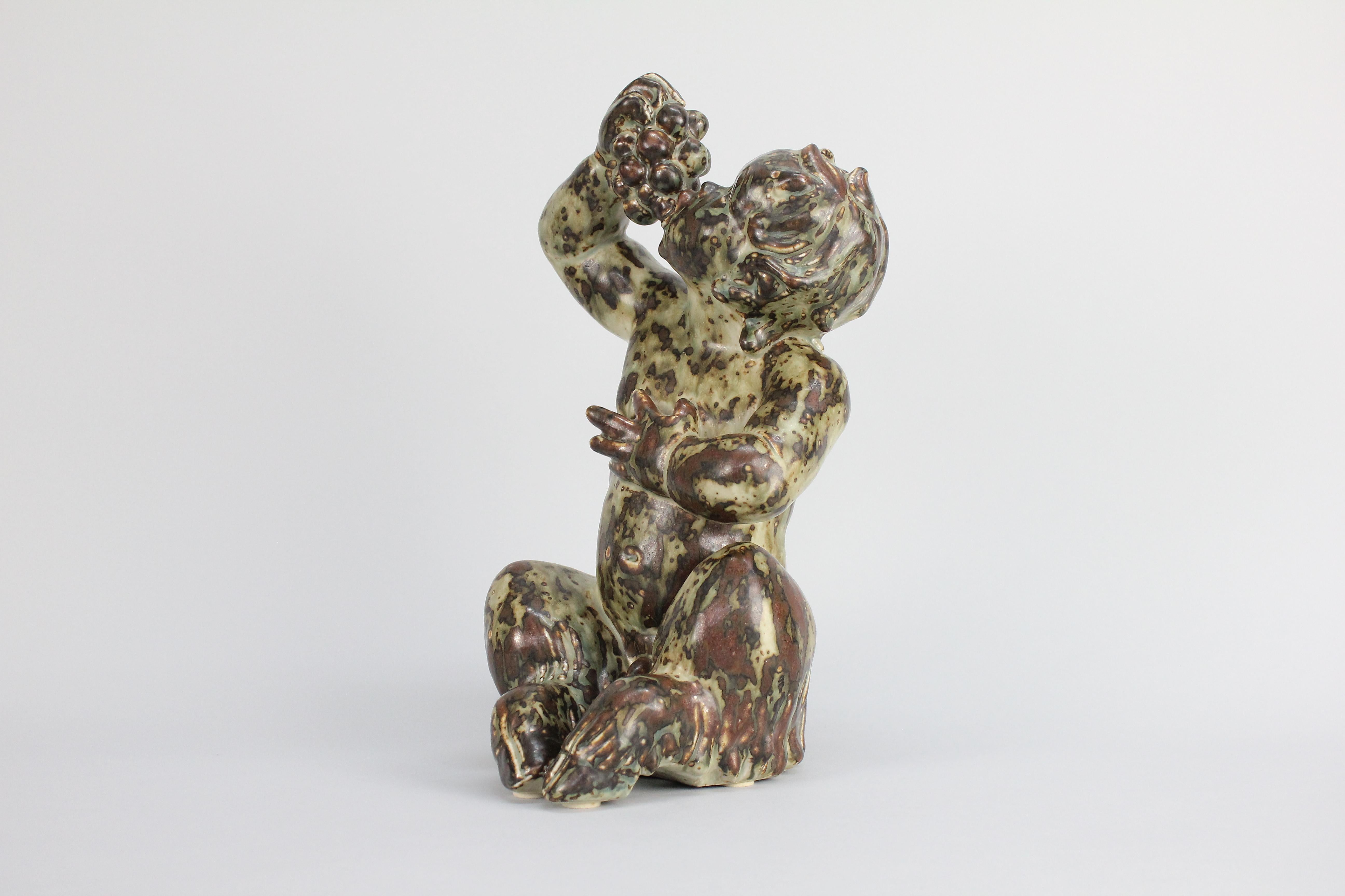 Mid-20th Century Ceramic Sculpture by Knyd Kyhn for Royal Copenhagen, Denmark