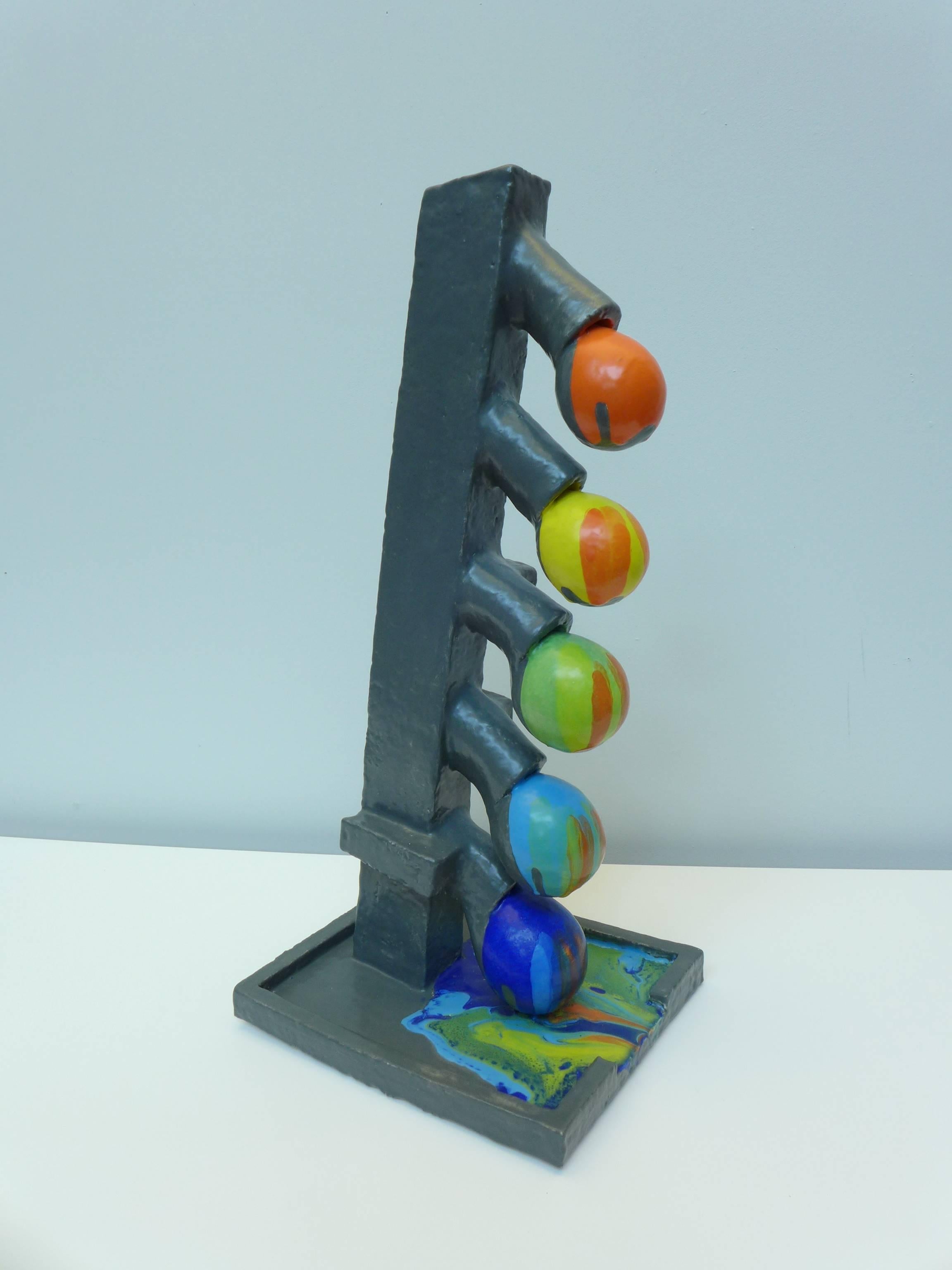 Ceramic Color Flow Sculpture by Mark Hosking In Excellent Condition For Sale In Amsterdam, NL