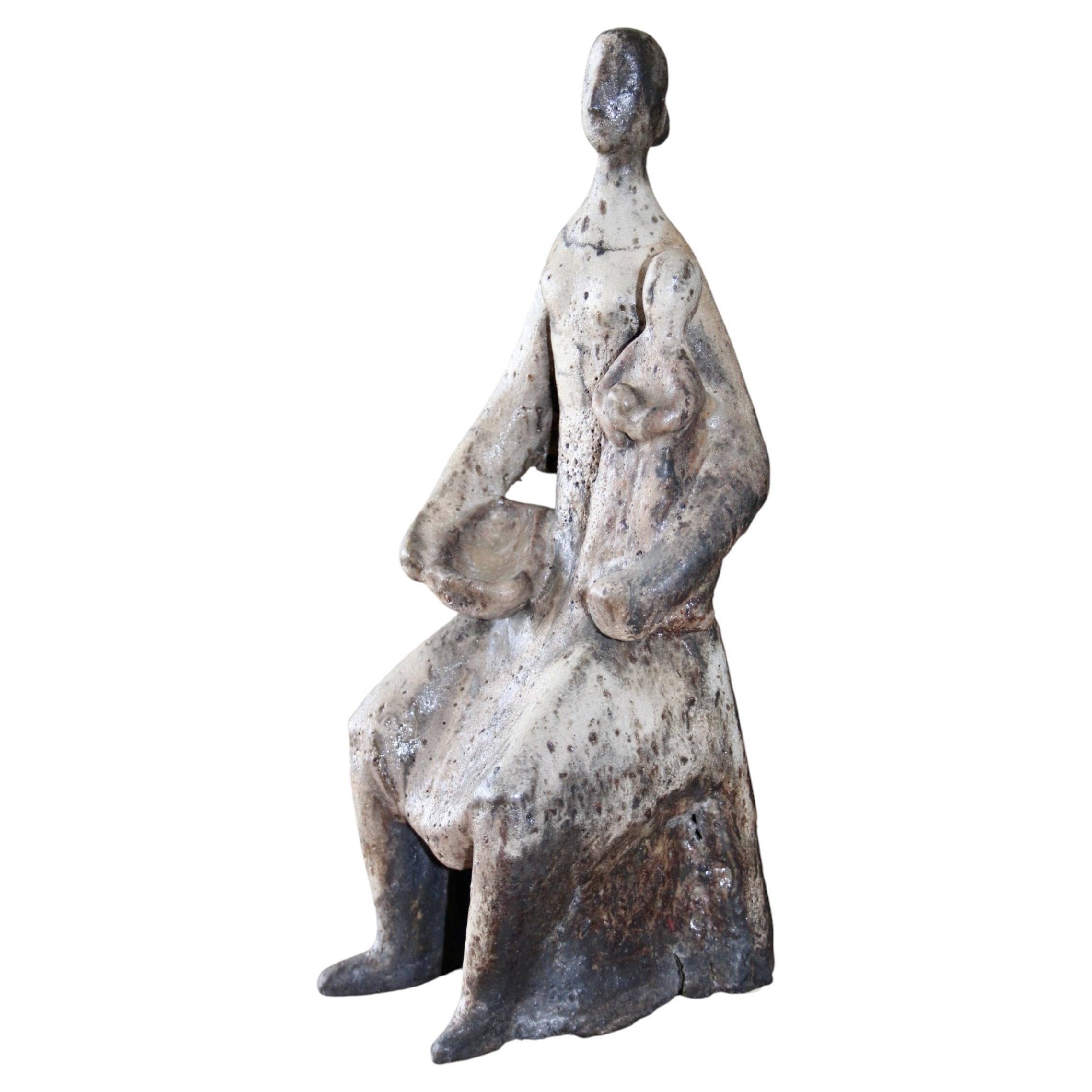 Ceramic sculpture by Menelika For Sale