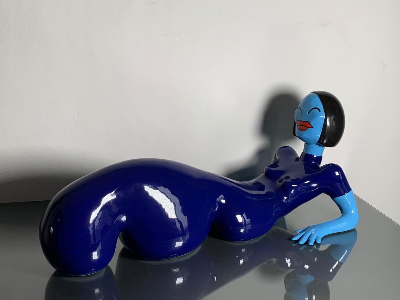 Enameled Ceramic Sculpture China Model by Sandra Virlinzi  for Superego Editions, Italy For Sale