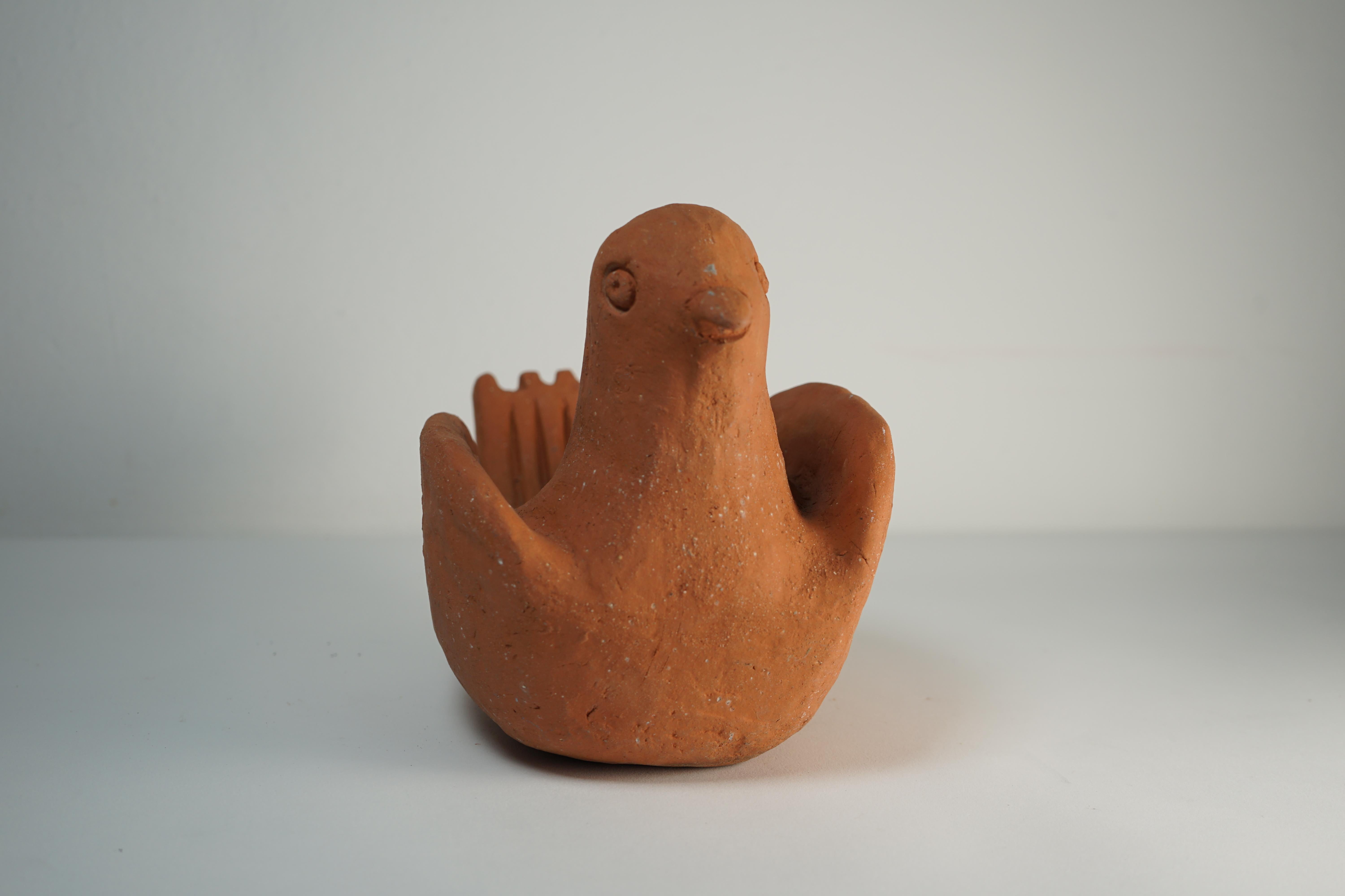 Late 20th Century Ceramic Sculpture Dove Model by Nathalie Du Pasquier for Alessio Sarri Editions For Sale