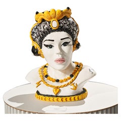 Ceramic Sculpture Emilia Head by Vanessa Semaino