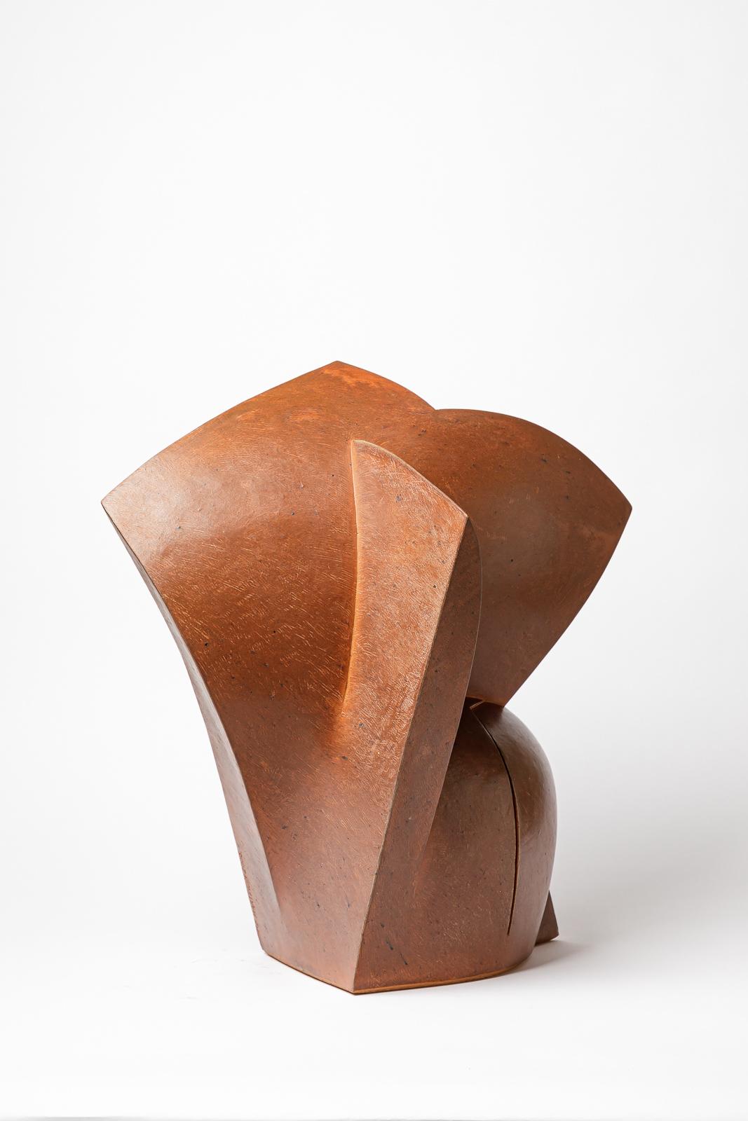 Contemporary Ceramic sculpture entitled « Effloraison » by Pierre Martinon, 2006. For Sale