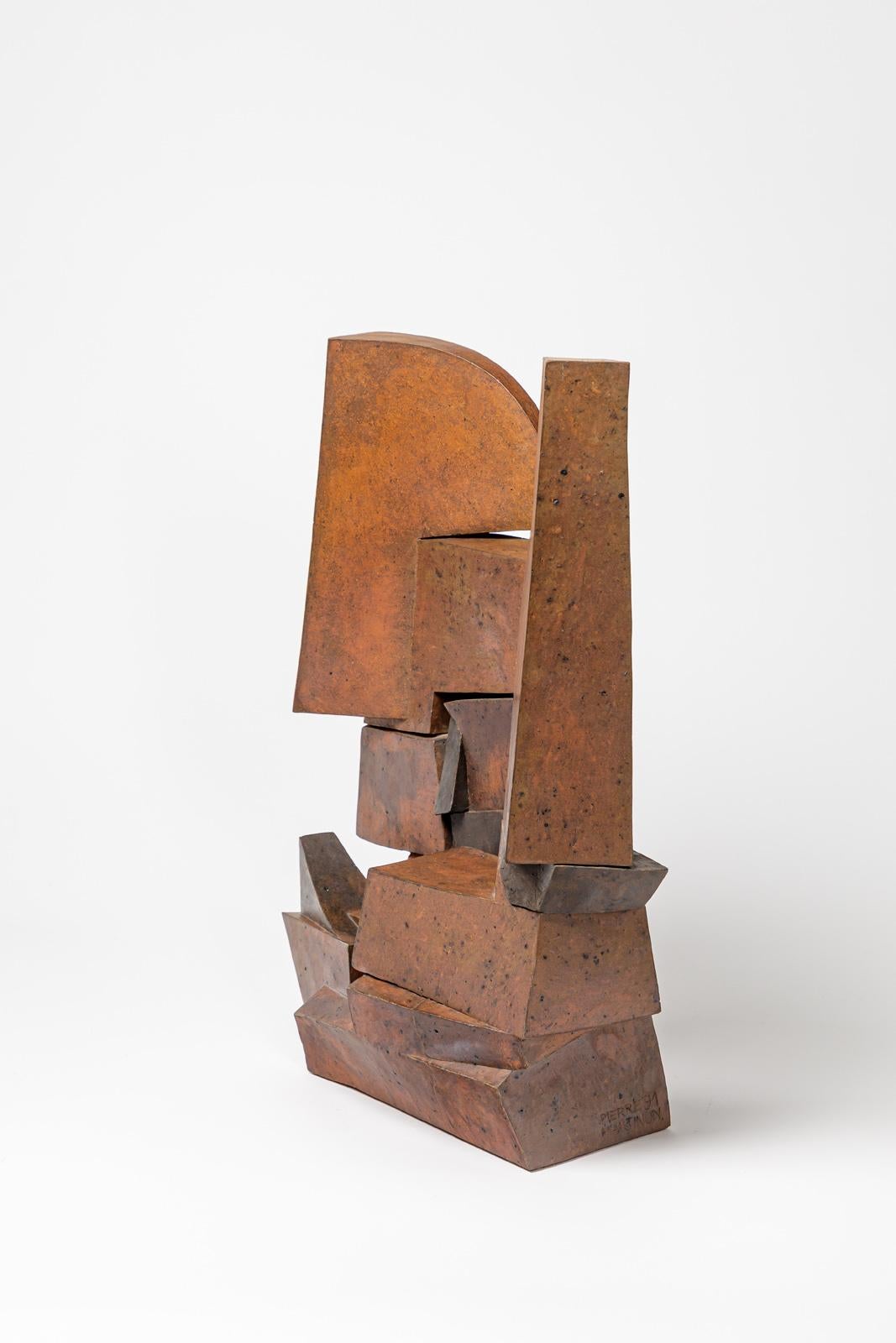 Beaux-Arts Sculpture en céramique intitulée « Entre-deux » de Pierre Martinon, datant d'environ 1991 en vente