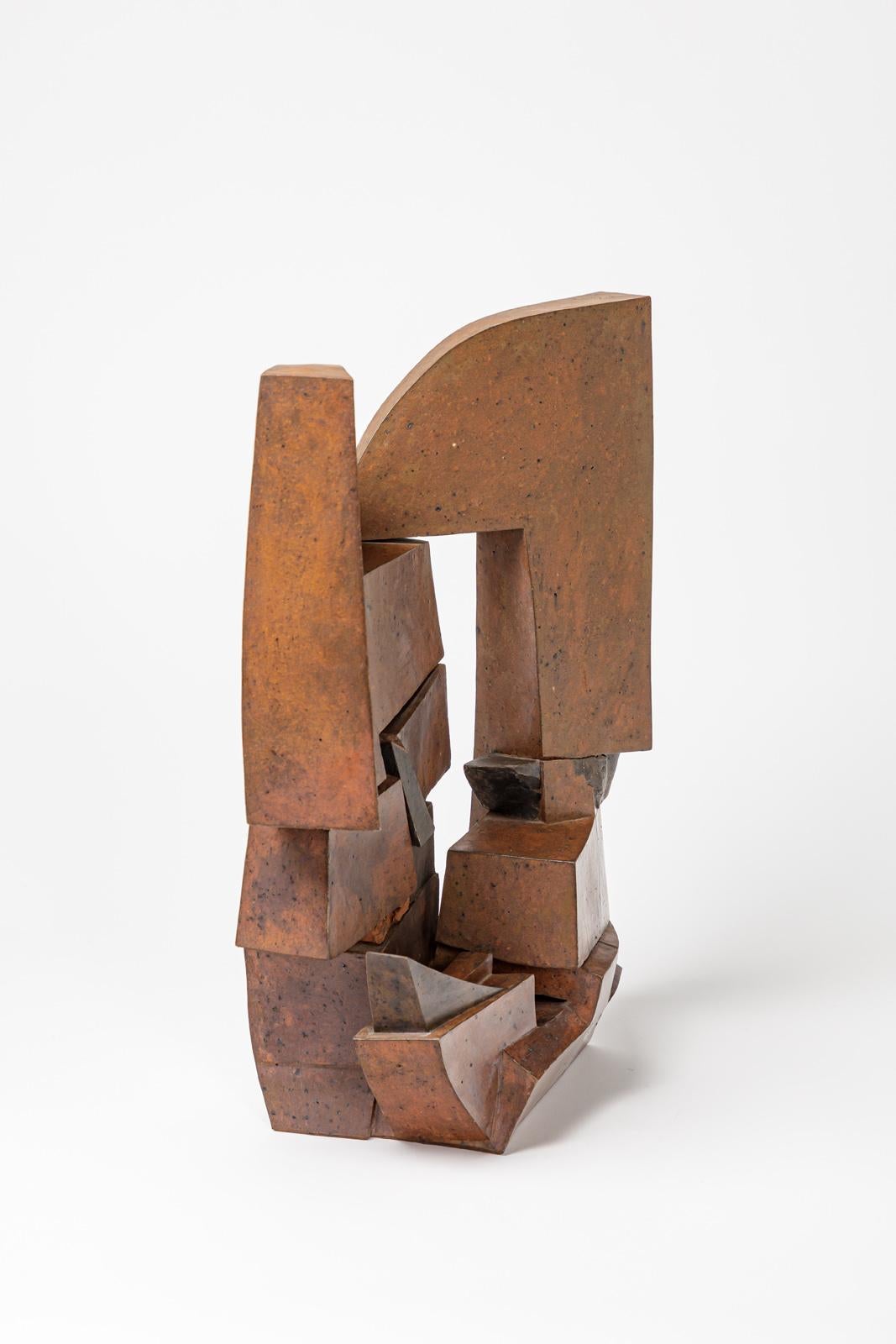 XXIe siècle et contemporain Sculpture en céramique intitulée « Entre-deux » de Pierre Martinon, datant d'environ 1991 en vente