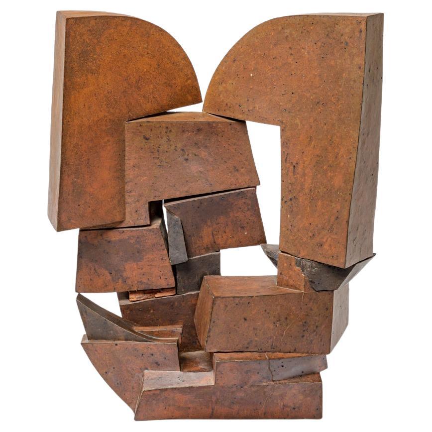 Ceramic Sculpture Entitled "Entre-Deux" by Pierre Martinon, circa 1991 For Sale