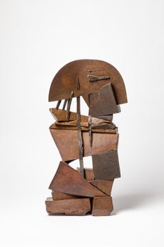 Ceramic sculpture entitled « Pleins et déliés » by Pierre Martinon, 1991.