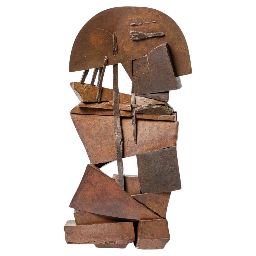 Ceramic sculpture entitled « Pleins et déliés » by Pierre Martinon, 1991.