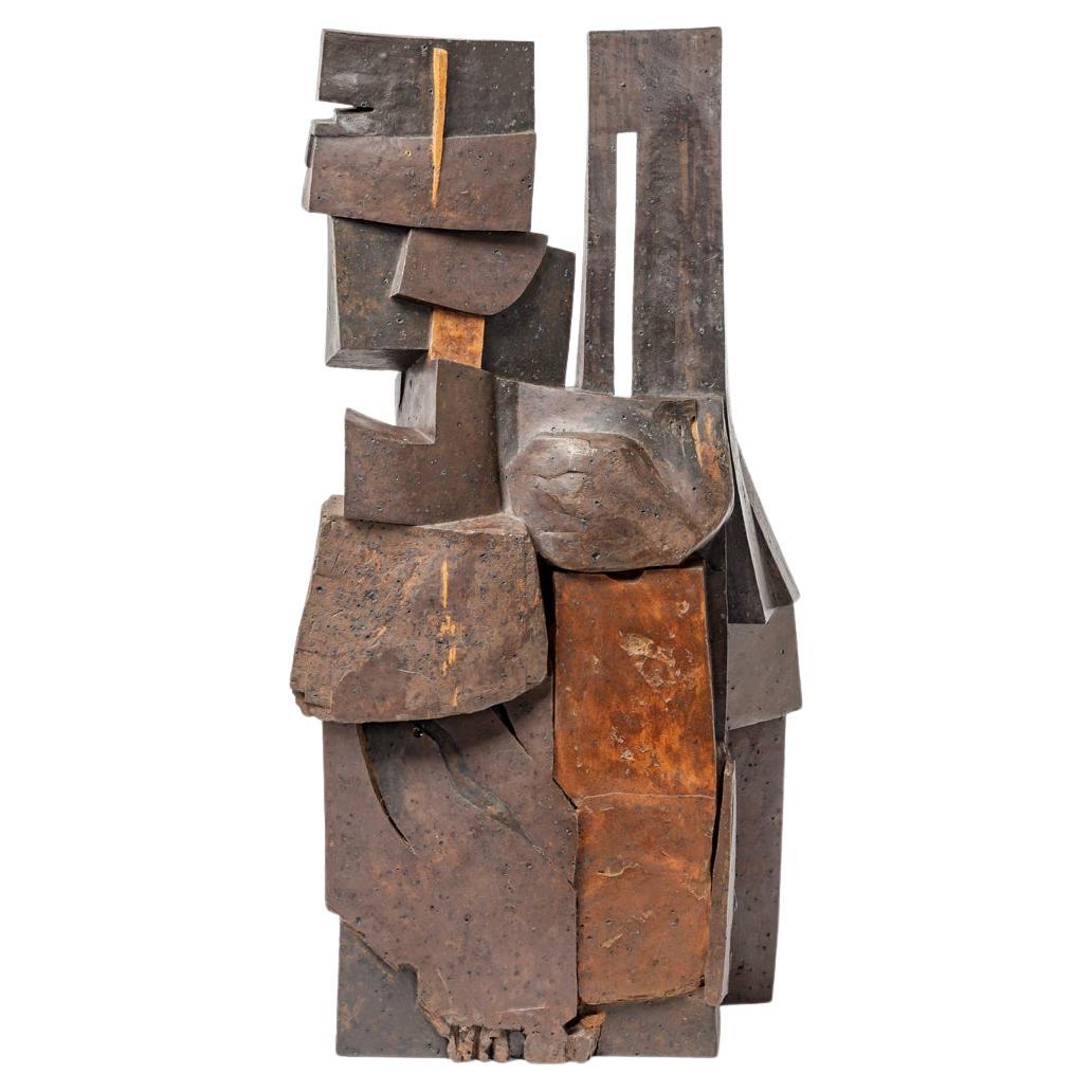 Escultura de cerámica titulada "Sinfonía minera" de Pierre Martinon, hacia 1987