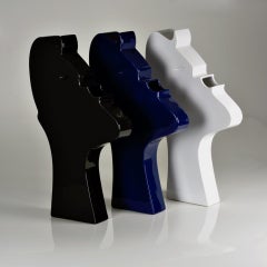 Ceramic Sculpture Face Model by Ambrogio Pozzi for Superego Editions, Italy