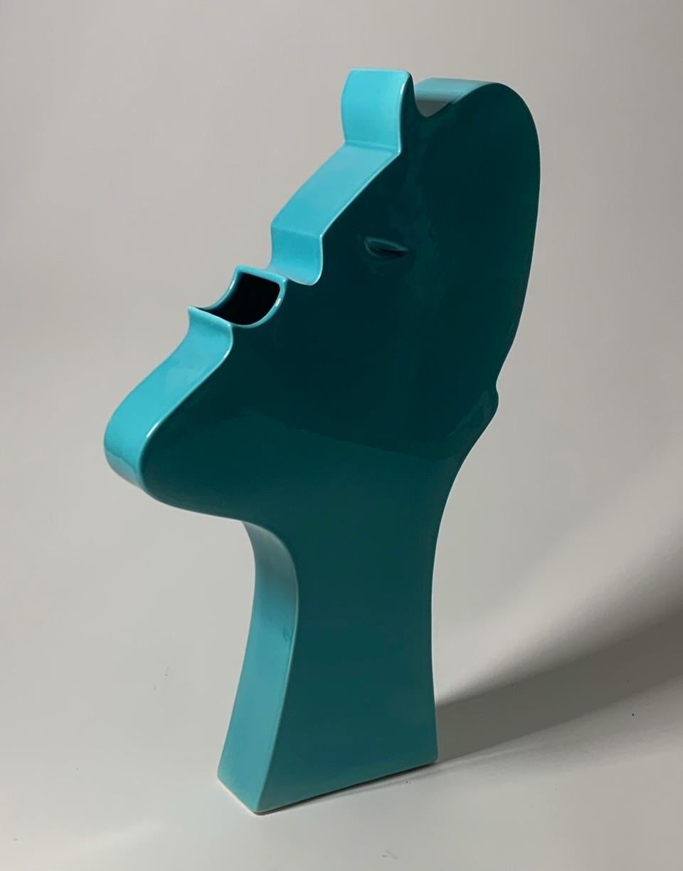 Ceramic sculpture Face model from Faces Collections designed by Ambrogio Pozzi and produced by Studio Superego in 2008. Signed and numbered. 

Biography:
Ambrogio Pozzi was born in 1931 in Varese, Italy. During his University education he attended