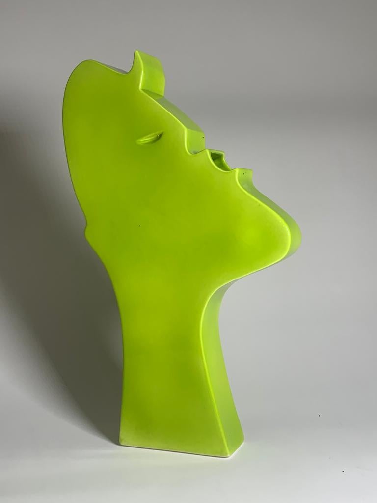 Keramik-Skulptur mit Gesichtsmodell von Ambrogio Pozzi für Superego Editions, Italien (21. Jahrhundert und zeitgenössisch) im Angebot