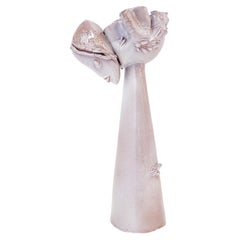 Ceramic Sculpture Female Face Flower Vase Decoration