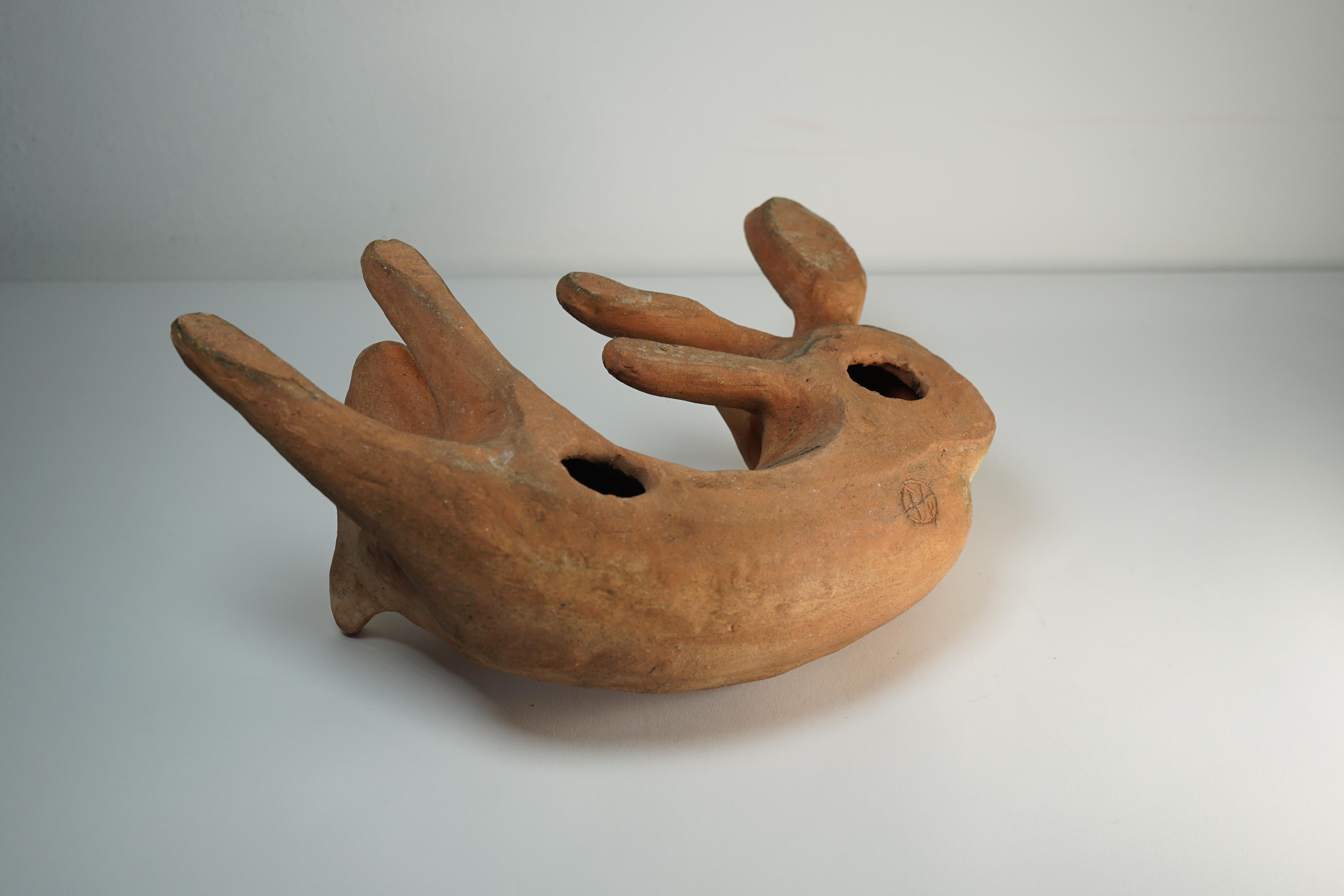 Italian Ceramic Sculpture Fox Model by Nathalie Du Pasquier for Alessio Sarri Editions For Sale