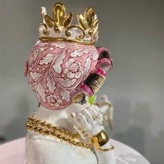 Scultura contemporanea in ceramica Franca Head di Vanessa Semaino